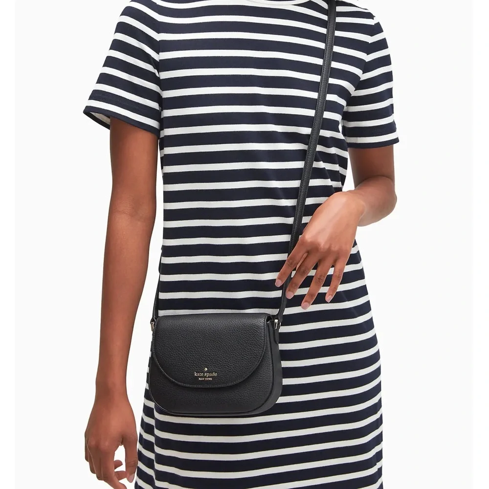 HP 11/24! NWT Kate Spade Leila Mini Flap Crossbody in Black - Picture 2 of 9